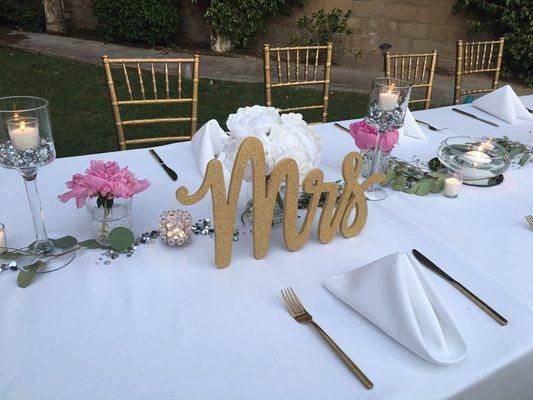 Bachelorette table decor