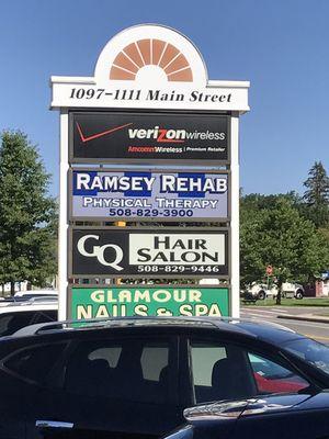 Exterior signage on 1103 Main Street Holden