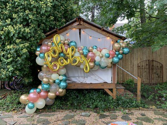 Organic Balloon Arch for baby shower