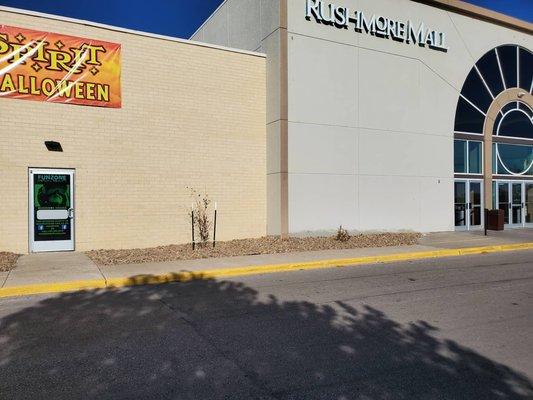 We moved to the west entrance of Rushmore Mall. If you don't want to go into the mall you can use our outside entrance