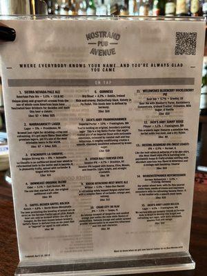 Menu 4/22/23