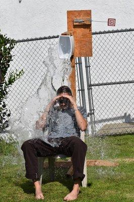 After church activities - the reverse dunk tank