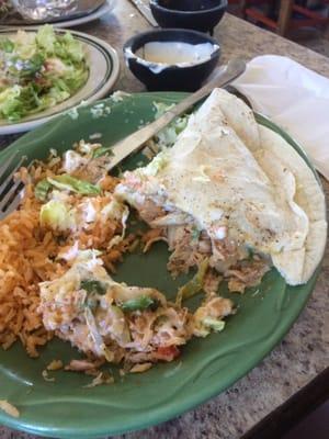 One of the best crab quesadillas I've had ever: made with lump and backfin crabmeat