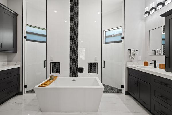 New Master Bath with a walk-through shower