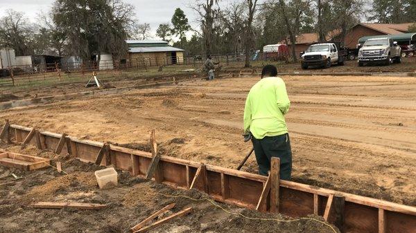 Slab Forms In About To Do Final Grade Then We're On To The Driveway