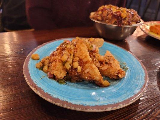 Pineapple teriyaki tofu wings