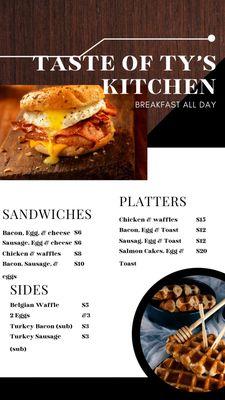 Daily menu available all day