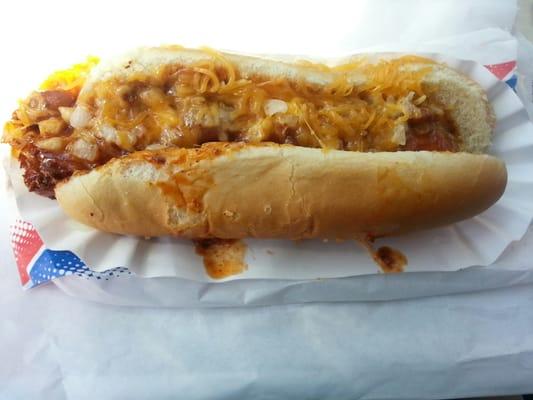 Real chili on this dog!