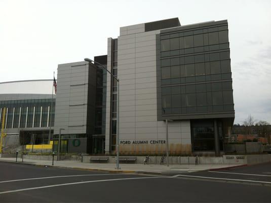 The Matthew Knight Arena at the back