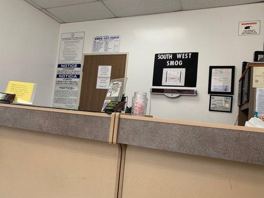 Reception desk