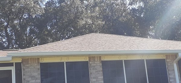 This is a roof we cleaned that had black algae all over it