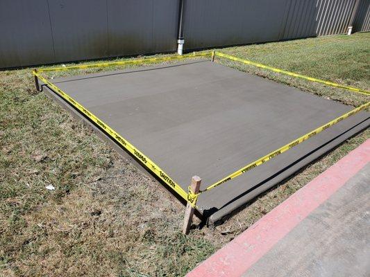 Concrete pad