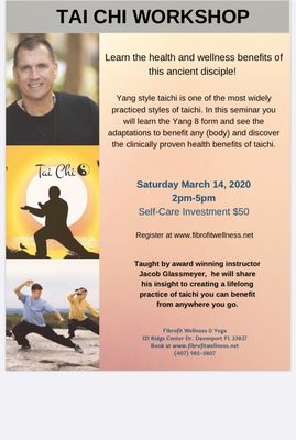 Taichi Workshop March 14th 2:00pm-500pm