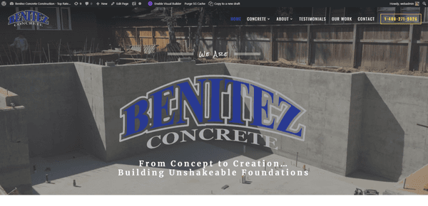 Benitez Concrete Home Page