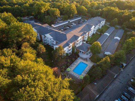 Aerial view of our luxury apartments