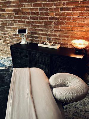 Our studio featuring one of our favorite services, Himalayan Hot Stone Massage