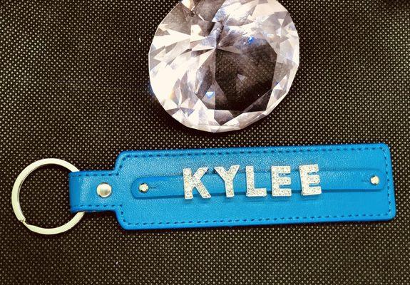 Personalized name keychain.