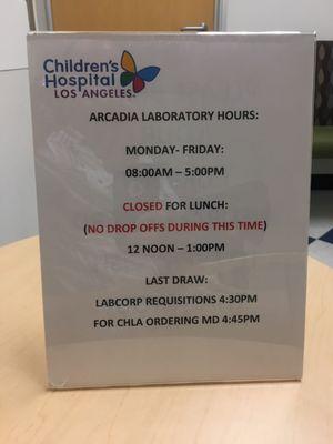 Children's Hospital Los Angeles Laboratory Arcadia