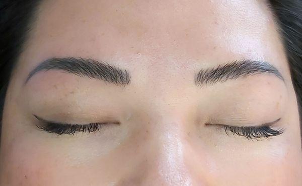 Microbladed and shaded