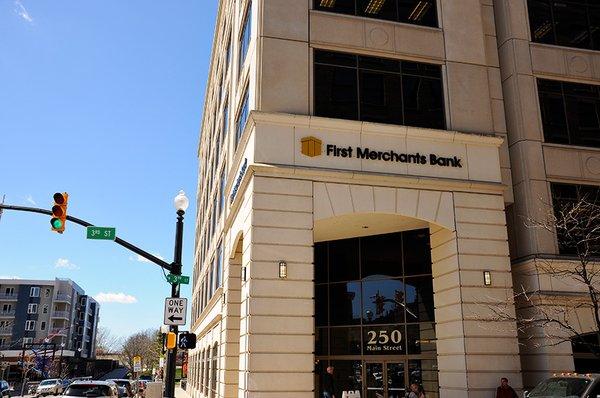 First Merchants Bank on Main Street in downtown Lafayette IN