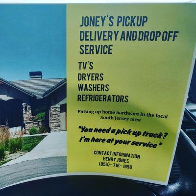 Jonsy pick up &drop off