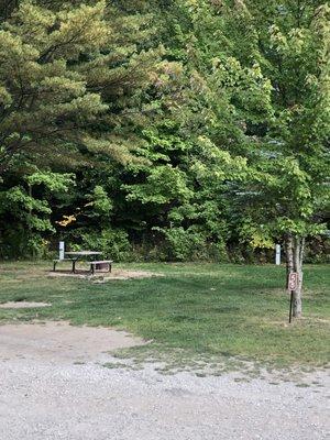 Camping sites near the river.