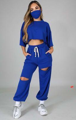 Jogger Set ( Royal Blue) 

Sizes: S - XL.