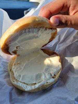 Cream cheese bagel