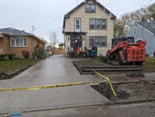 Driveway Before Damage. This is what the area looked like when the perpetrator violated the driveway.