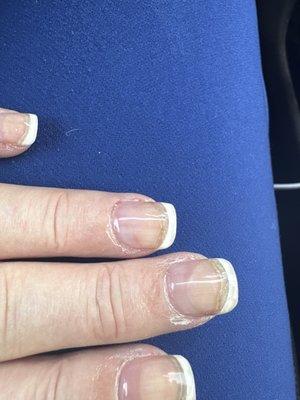 Nails just filled by TN nail salon in north branch Minnesota