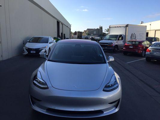 2018 Tesla Model 3 got coating interior exterior at DAB Auto Spa