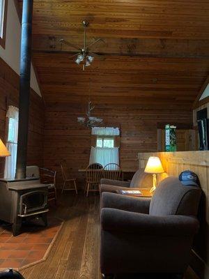 Living area of family cabin