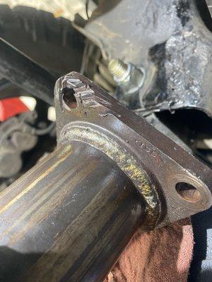 Damage done while new motor installation