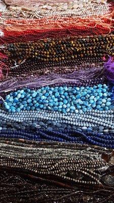 Just some of the beautiful bead strands at CottingTree Beads.