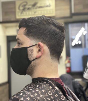 Taper fade with a triple zero/electric razor