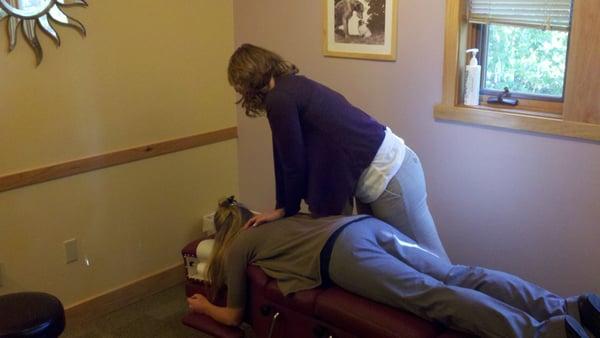 Dr. Ashley Nelson treating a patient