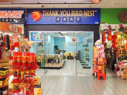 Thank You Bird Nest store inside Phước Lộc Thọ - Asian Garden Mall - closed to rear parking.