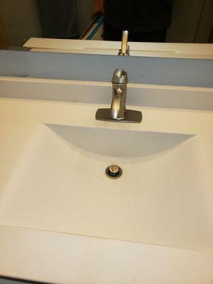 Sink and faucet installation