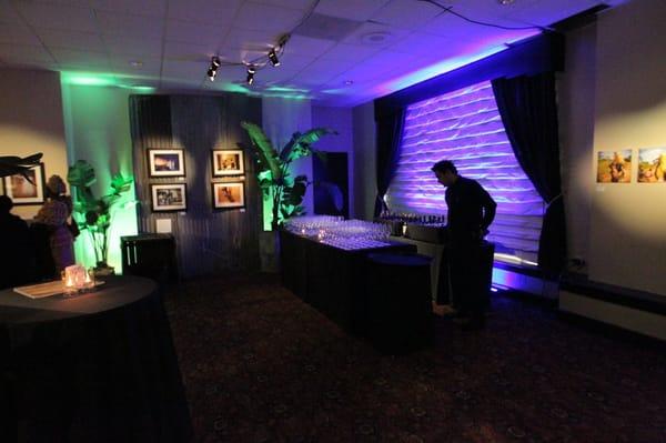 Über Content presents An Art Gallery Fundraiser at the Roosevelt Hotel April 2011 | Lighting Design by Sohail e. Najafi