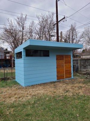 Built this funky little shed for a re-model client