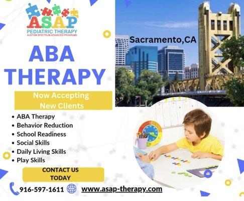 ABA Therapy, Sacramento,Ca Metro Areas