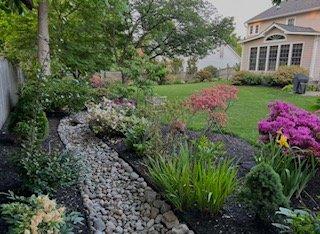 French drain they installed to help manage runoff.