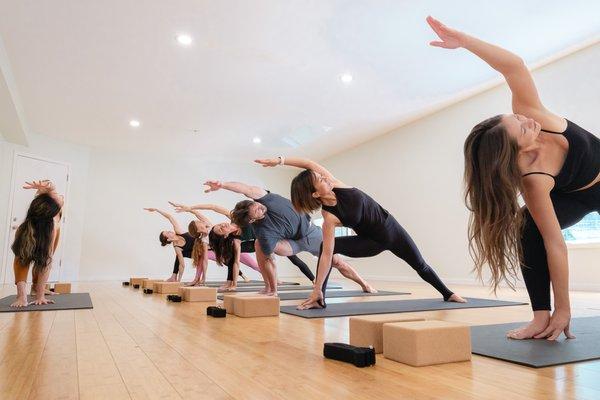 Light and spacious yoga room