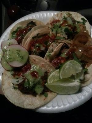 asada and pastor tacos