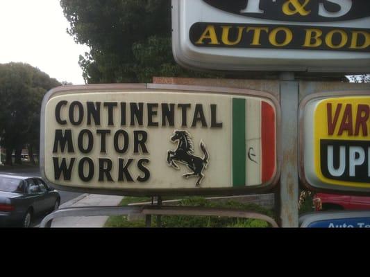 Continental Motors Street Sign  on El Camino Real