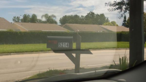 This mailbox is my marker for when I have to visit this location. If I pass it I know that I have missed the ramp to turn in.