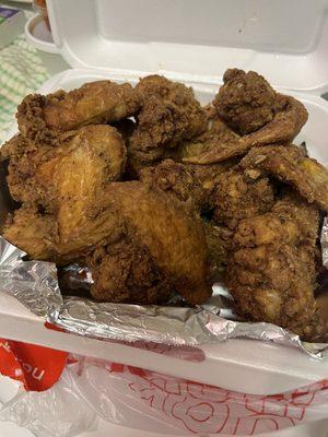 Delicious Fried Chicken Wings and Legs