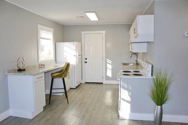 Remodeled Kitchens with built-in eating area