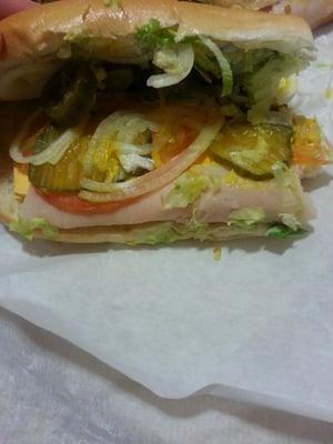 Sub (super french (turkey, salami and cheese)...wait...there's no salami on this...too late now