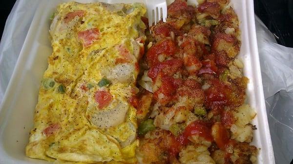 Veggie omelet n.homefries